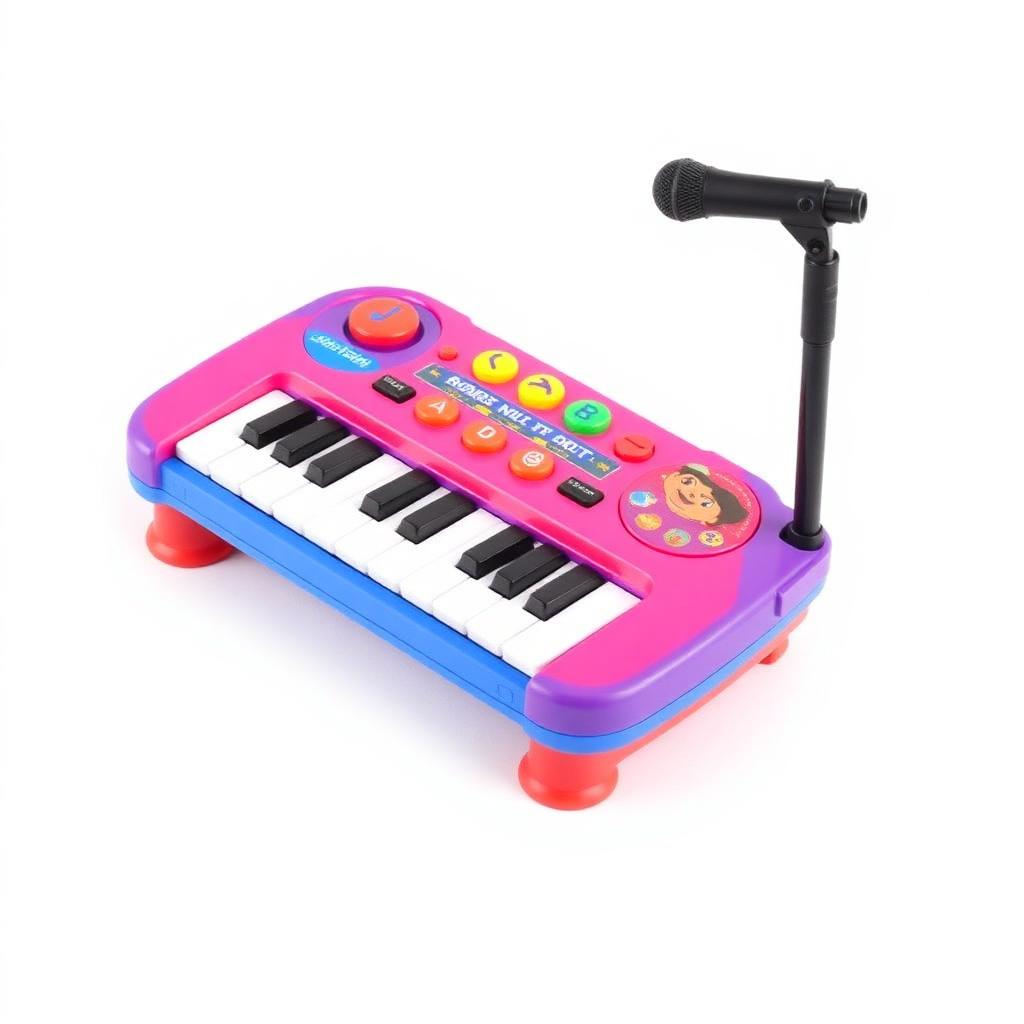 Teclado Musical Infantil com Microfone e Ritmos